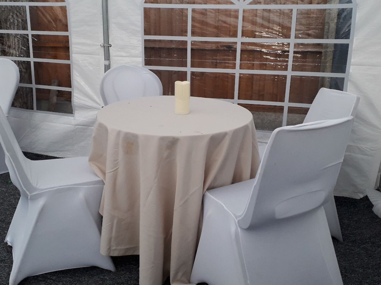  50 white stretch chair covers 