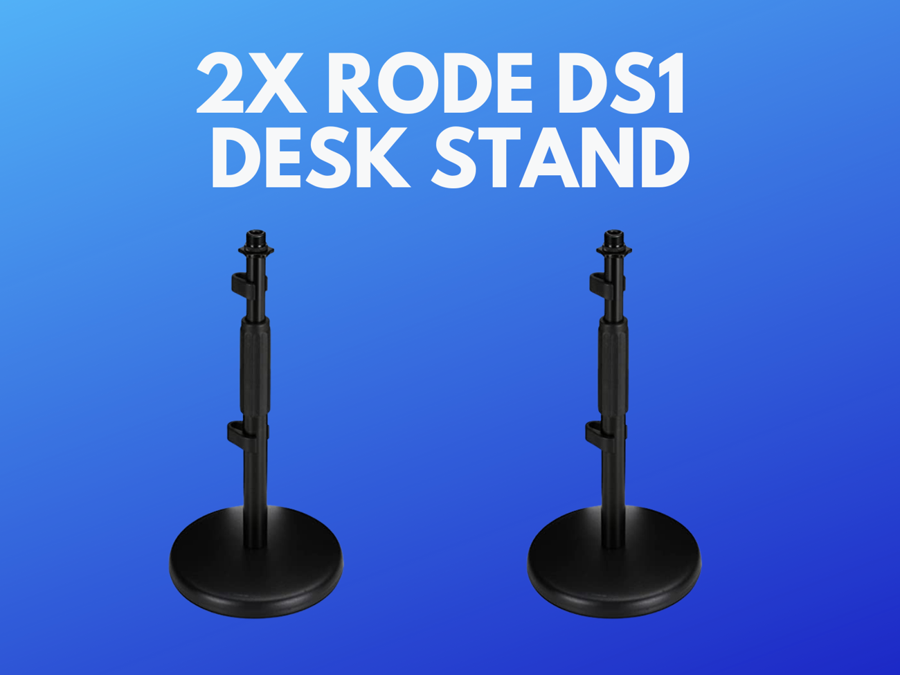  2x rode ds1 desk microphone stands table tripod