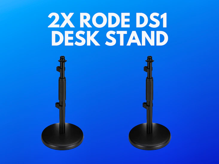 2x rode ds1 desk microphone stands table tripod