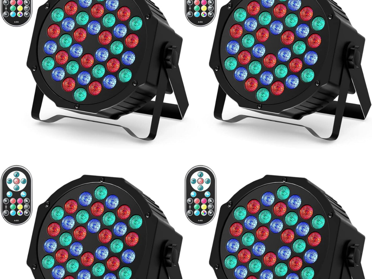  4 pack led par light, rgb 36 led stage lights