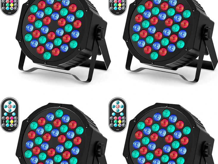 4 pack led par light, rgb 36 led stage lights