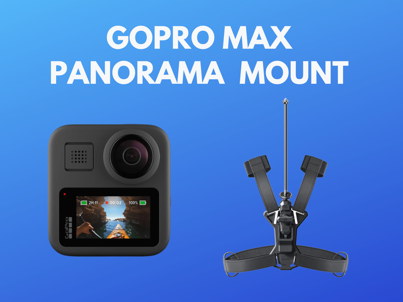  gopro max 360 panorama camera backpack mount