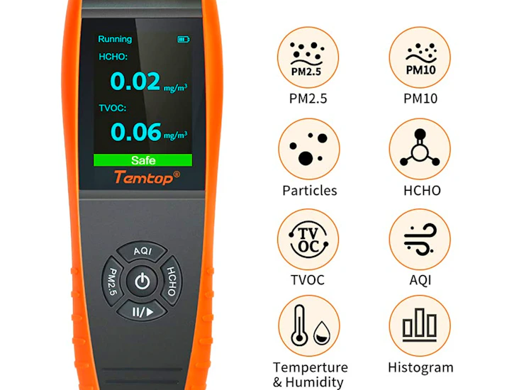 Temtop air quality detector / aqi sensor - for professional and personal use