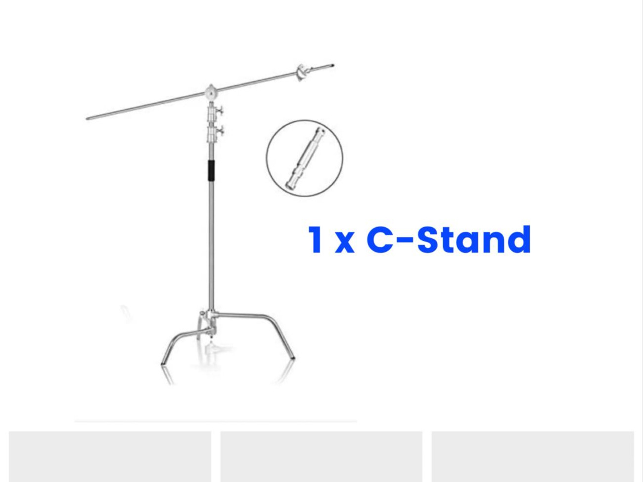 1 x c stand light boom stands camera led mic lighting