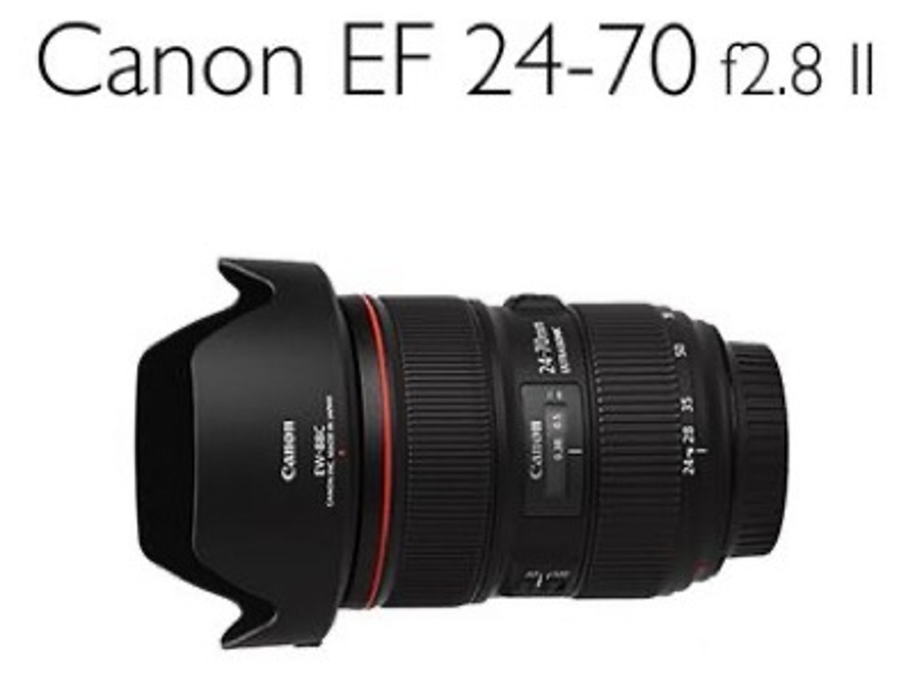 1 x canon ef 24-70mm f/2.8 l ii usm 