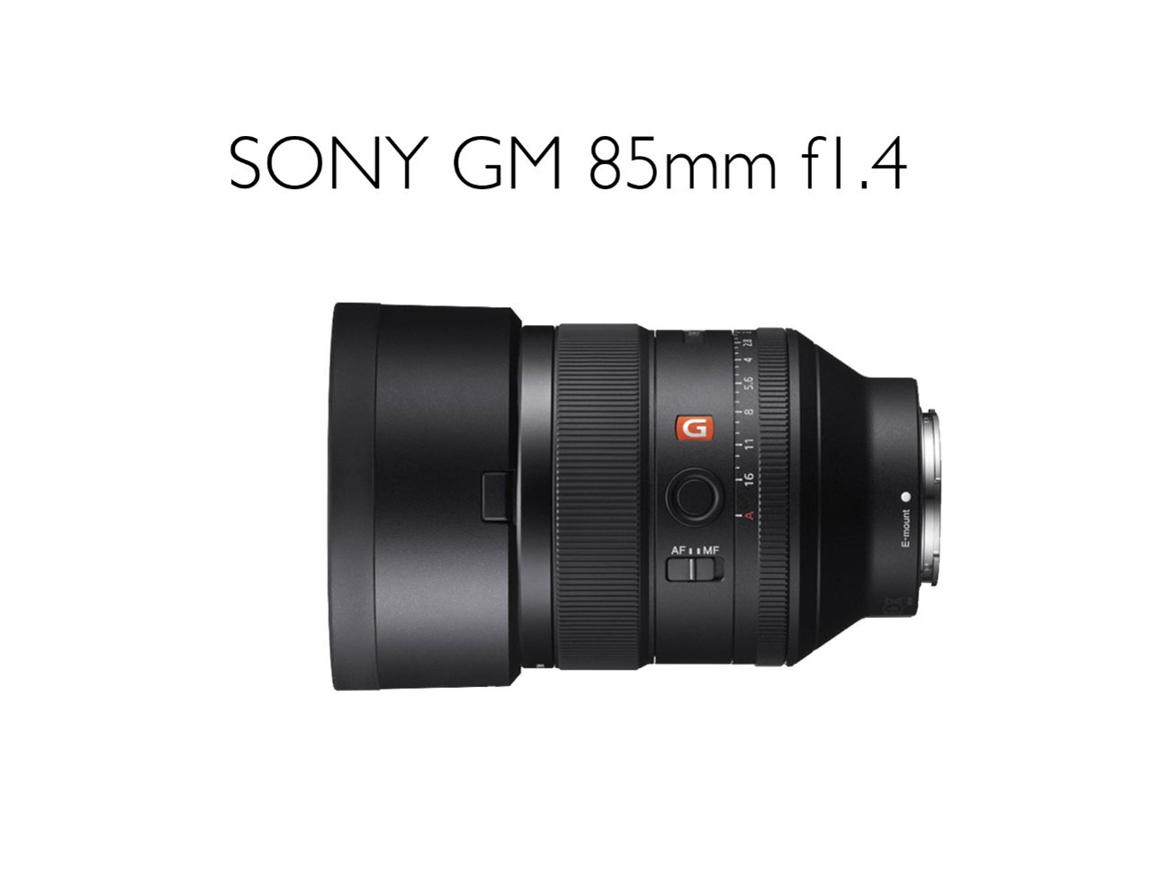 1 x sony e/fe 85mm f1.4 g master gm prime lens
