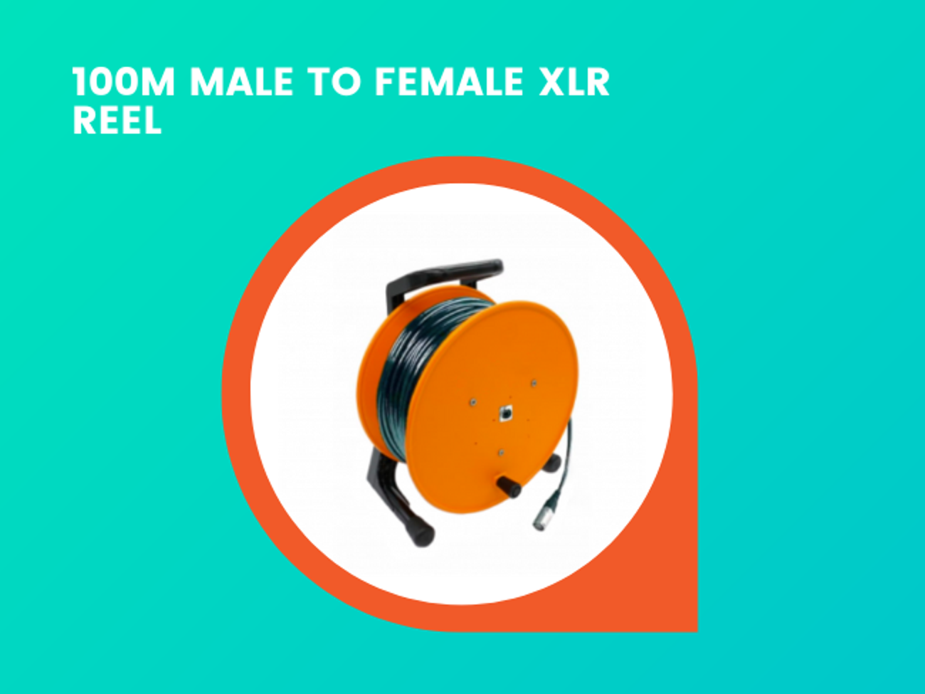 100m male to female xlr reel