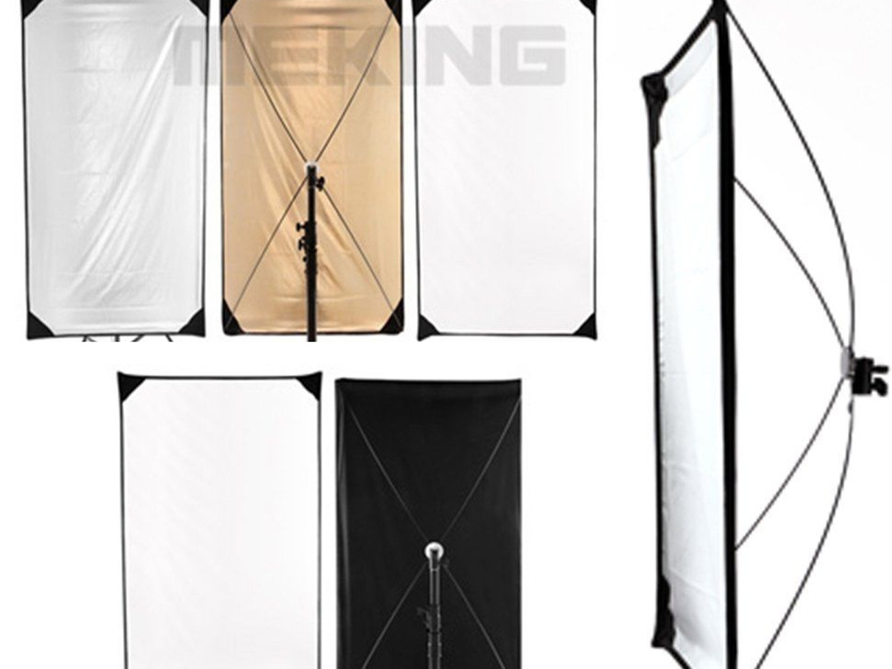 100x180cm flag-reflector-background-panel-5in1 + light stand