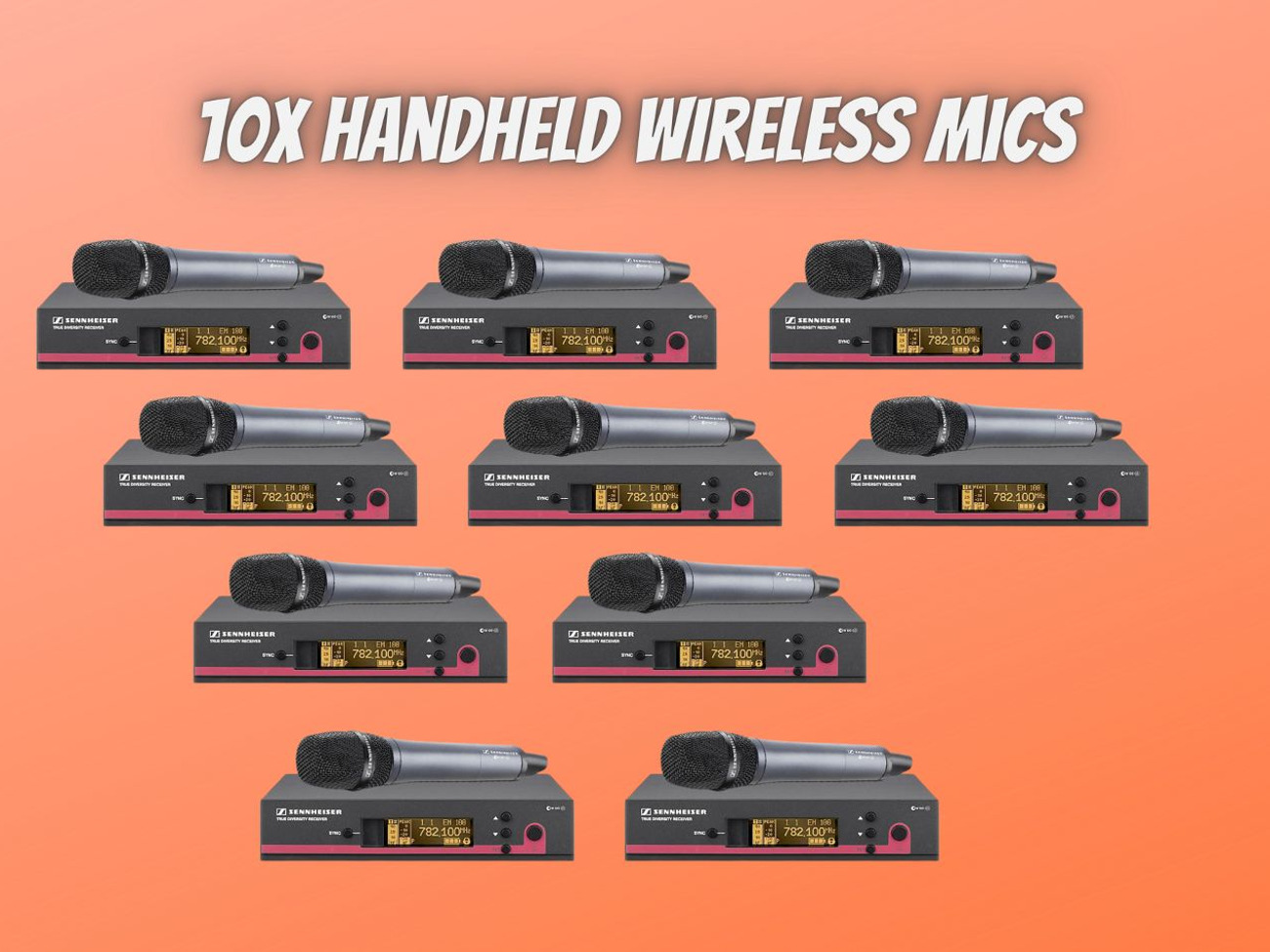 10x handheld wireless microphone & receiver - sennheiser g3