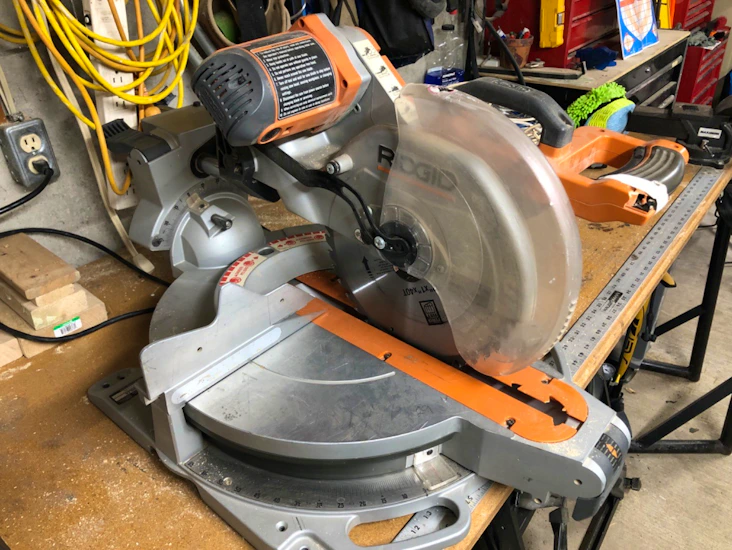 12” sliding double bevel ridgid commercial mitre saw