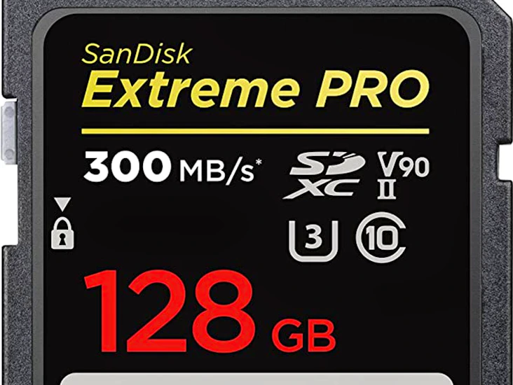 128gb sandisk sdsx extreme pro v90 uhs-ii sd card