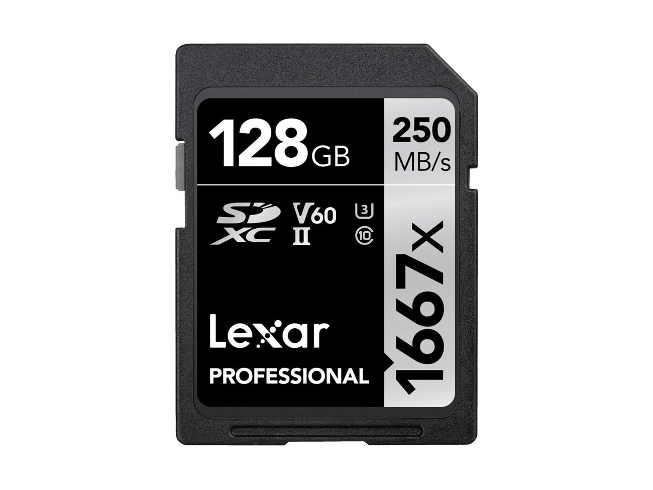 128gb, sdxc uhs-ii sd card (lexar professional 1667x)