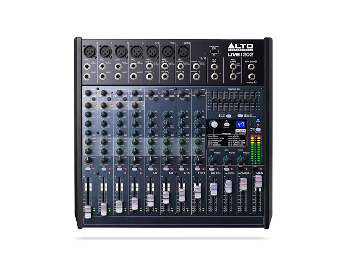 12ch mixer - alto live 1202 12 channel, 2-bus mixer