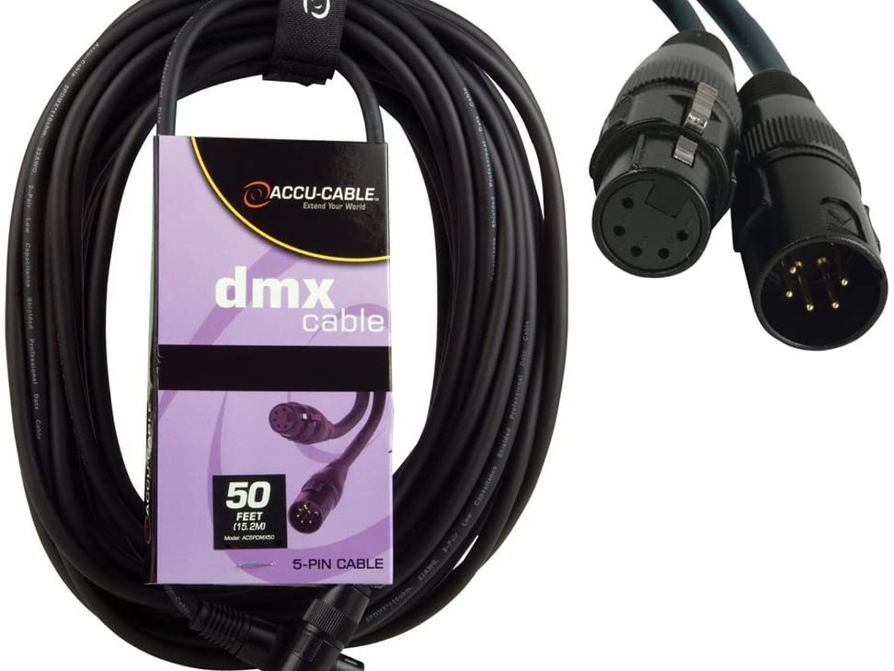15m dmx 5 pin cable