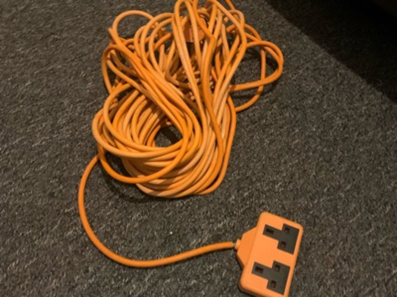 15m outdoor or indoor extension lead double socket