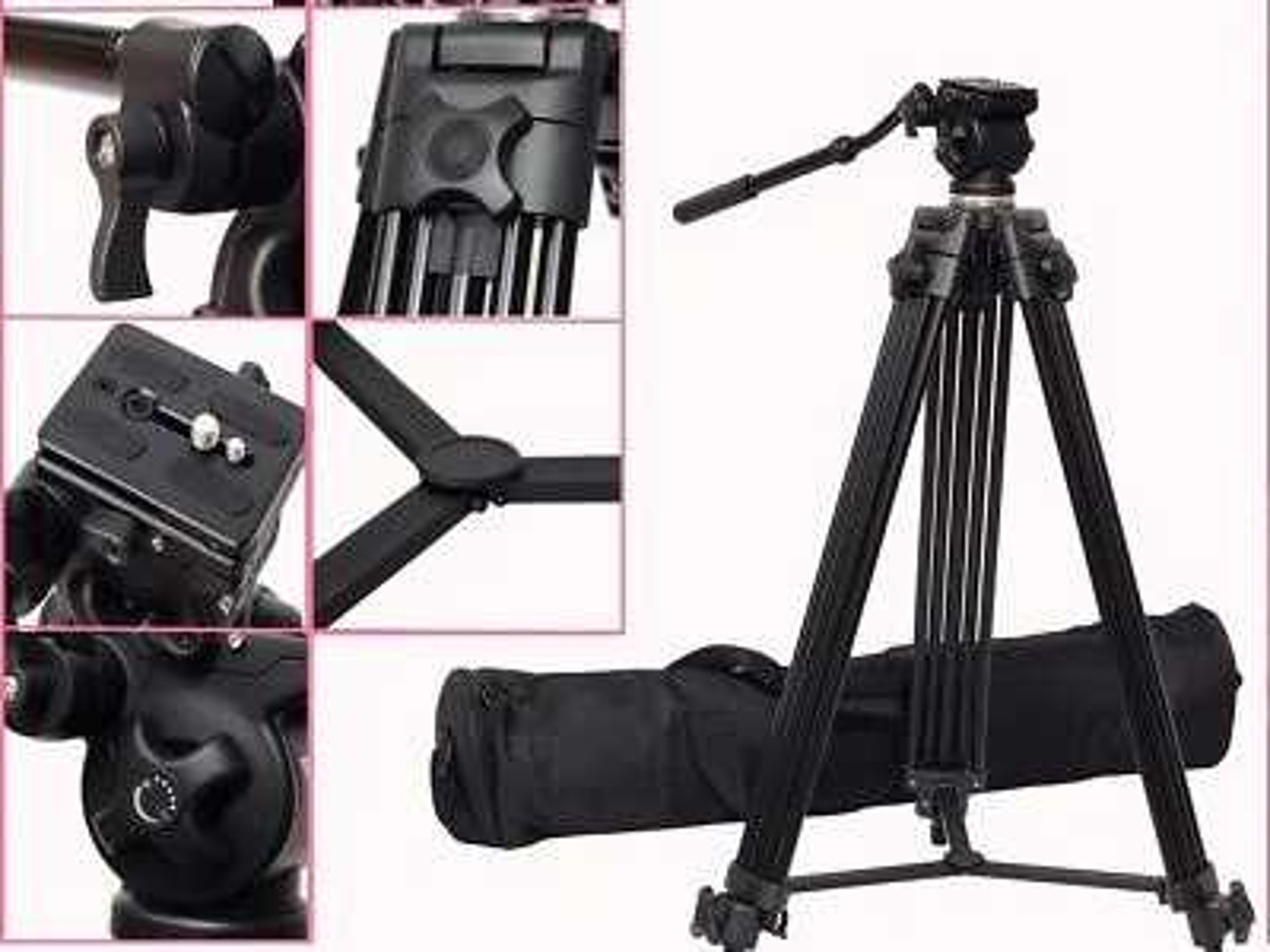 1.5m professional heavy duty dv video camera tripod