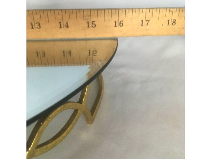 16" cake stand gold eternity mirrored