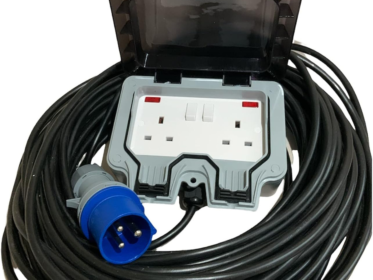 2 gang 50m 16a outdoor cable