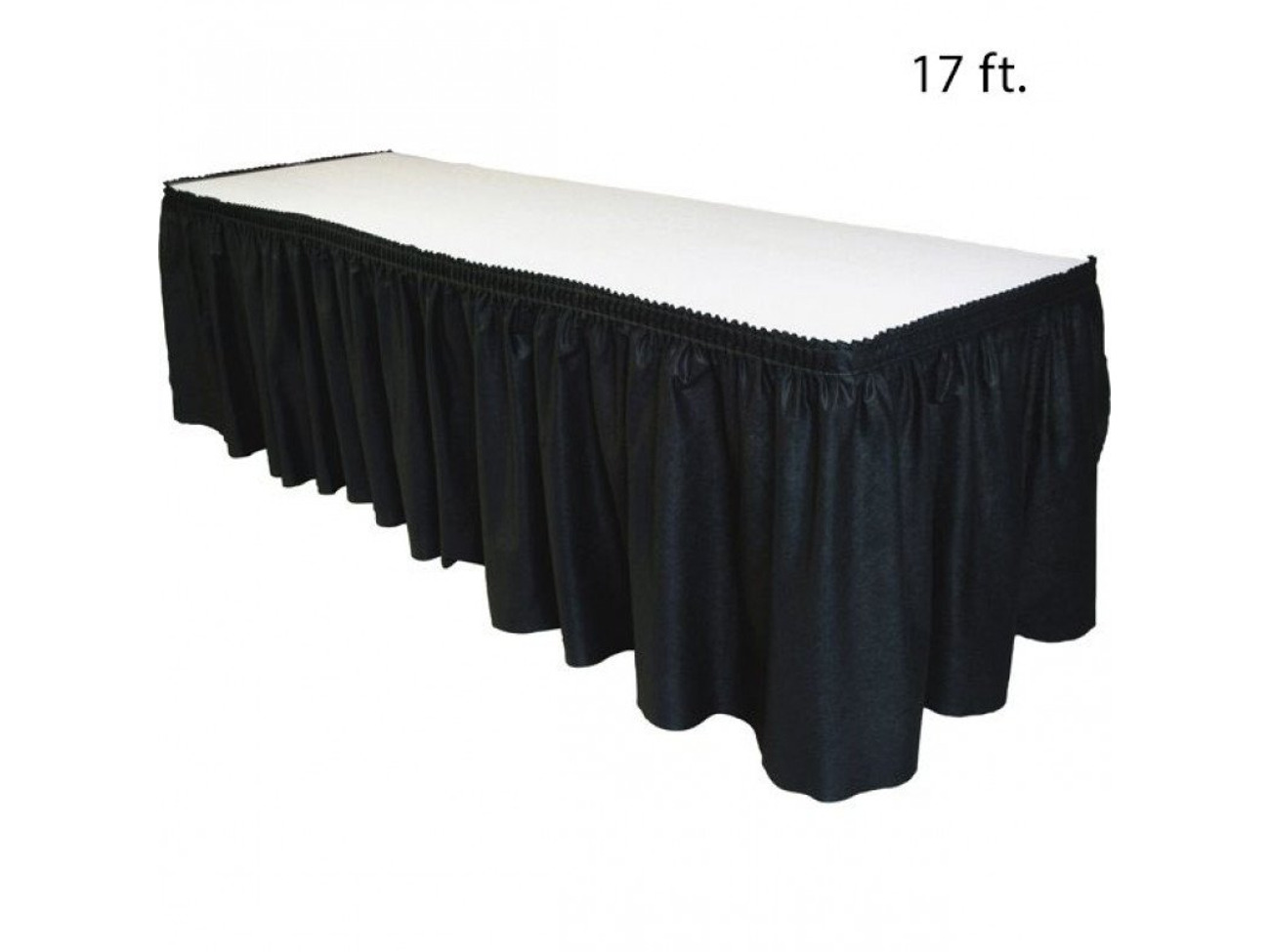 17 ft table skirt - black