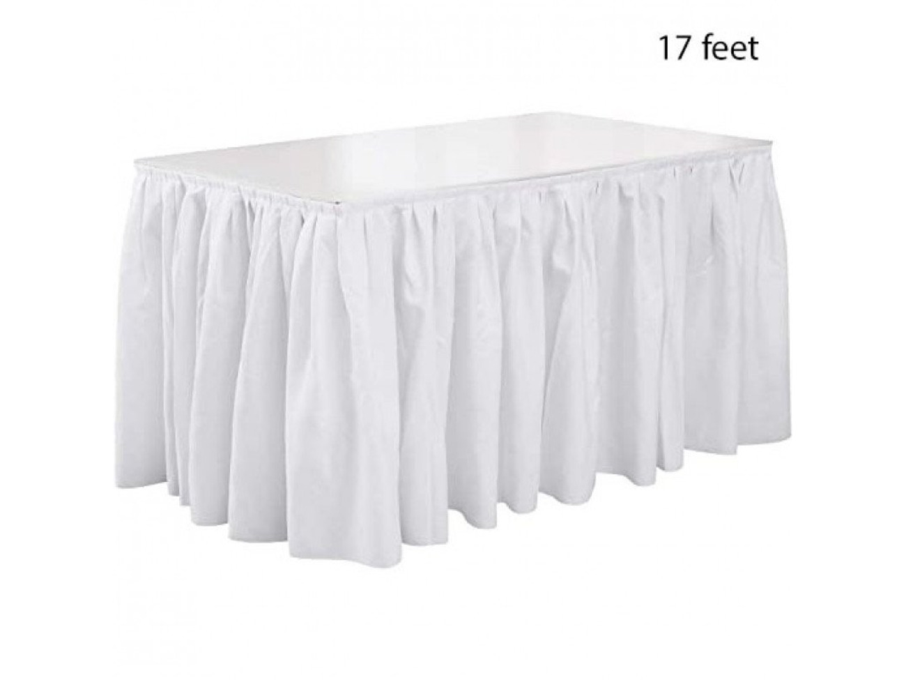 17 ft table skirt - white
