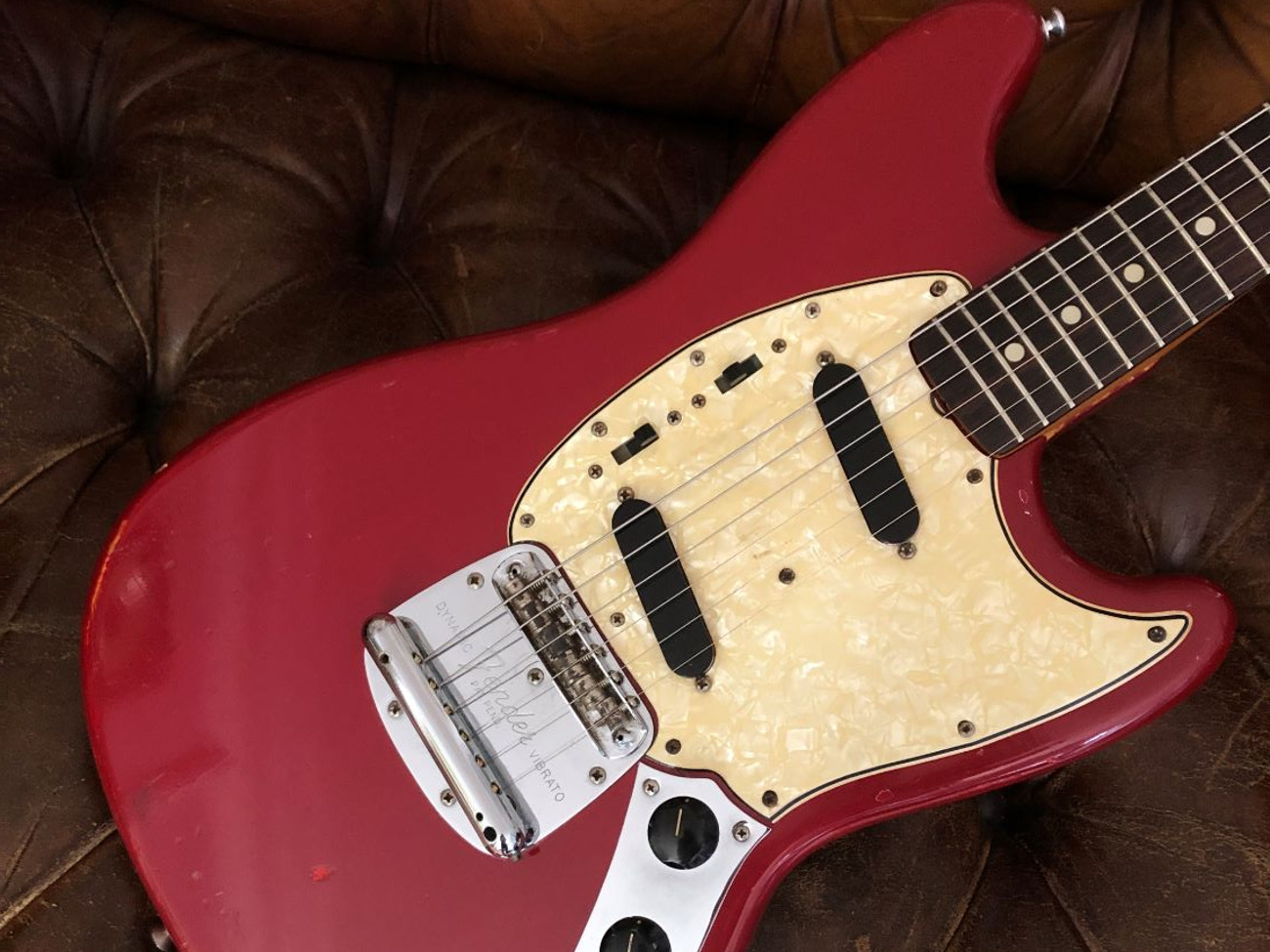 1966 fender mustang, classic red, indie favourite