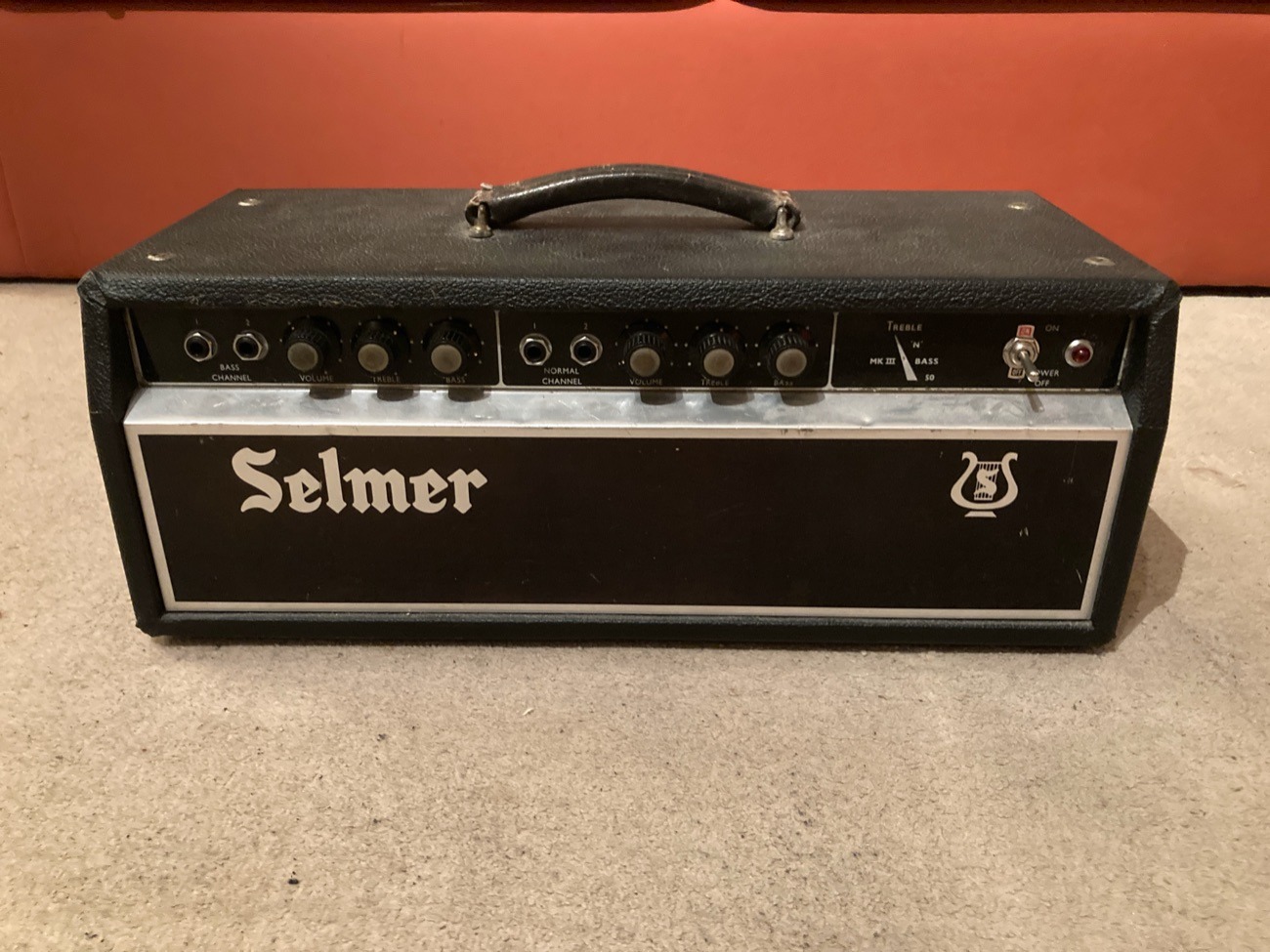 1967 selmer treble 'n' bass 50 mkiii valve amplifier head