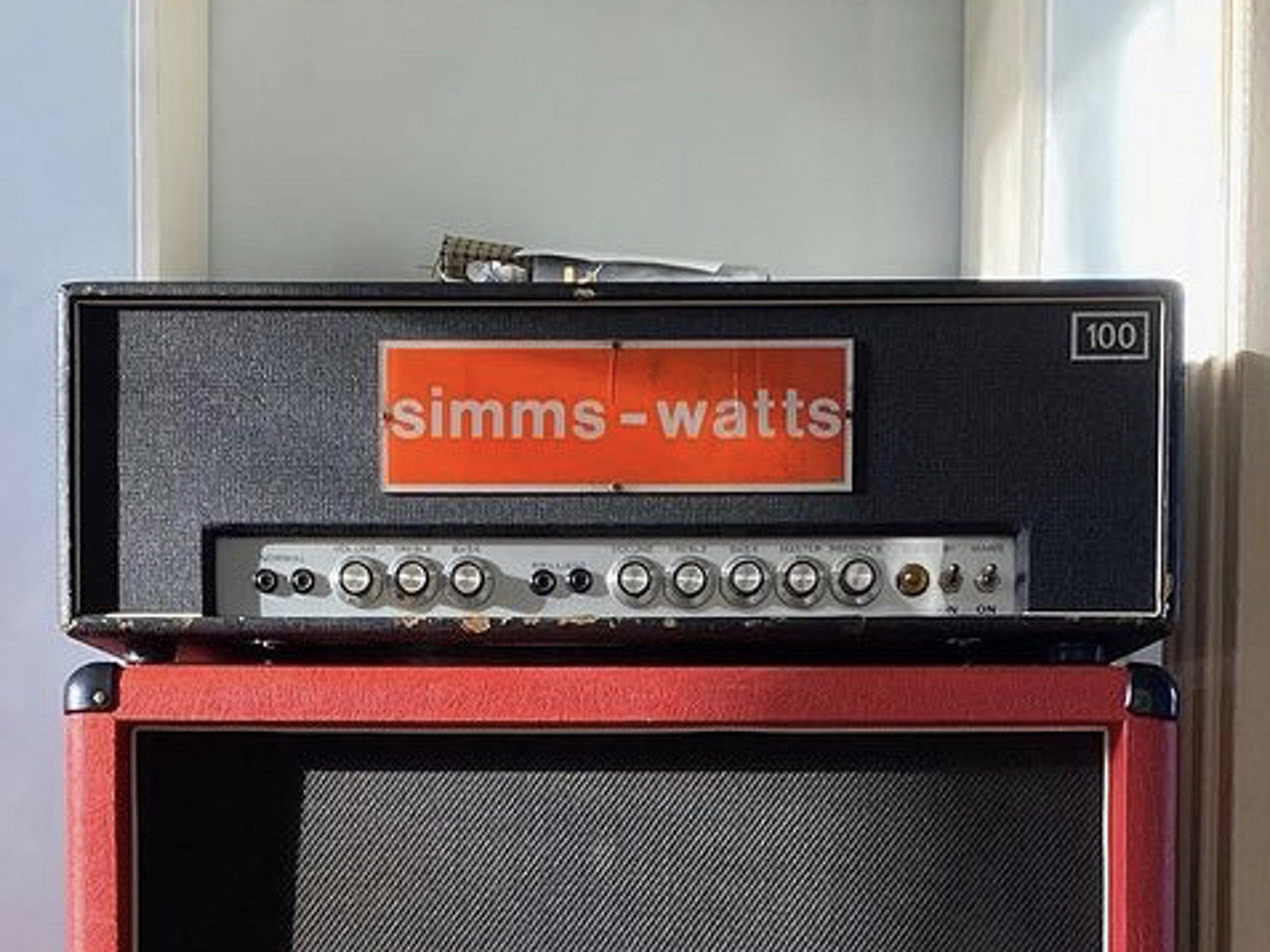 1971 mk1 simms watts ap100 valve guitar head 