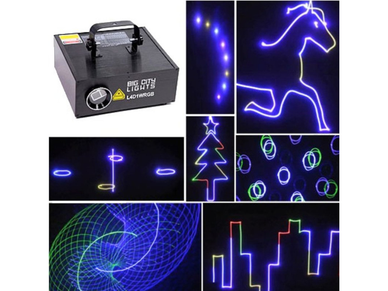 1w high power animated laser - red + blue laser