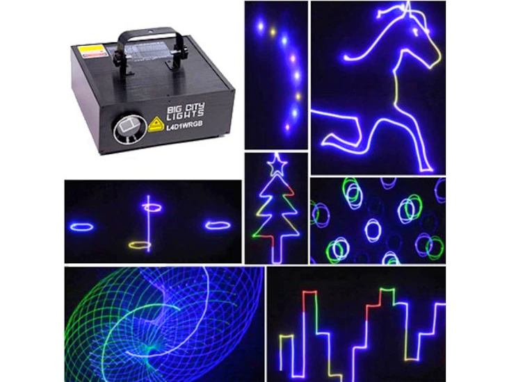 1w high power animated laser - red + blue laser