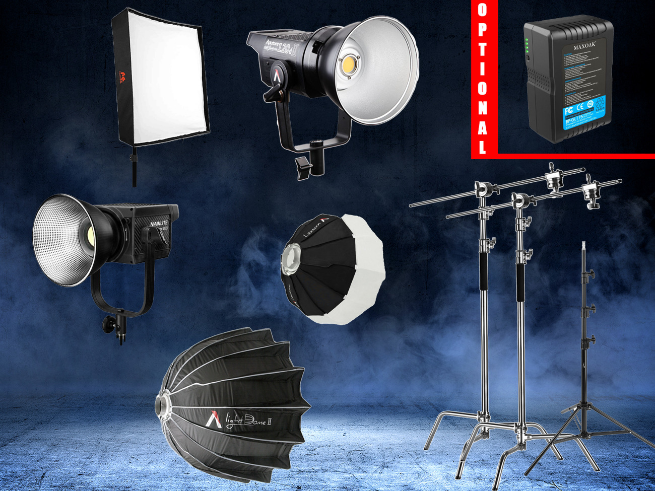 1x 120d ii + 1x nanlite f 300 + 1x falcon eyes 24 tdx ii kit