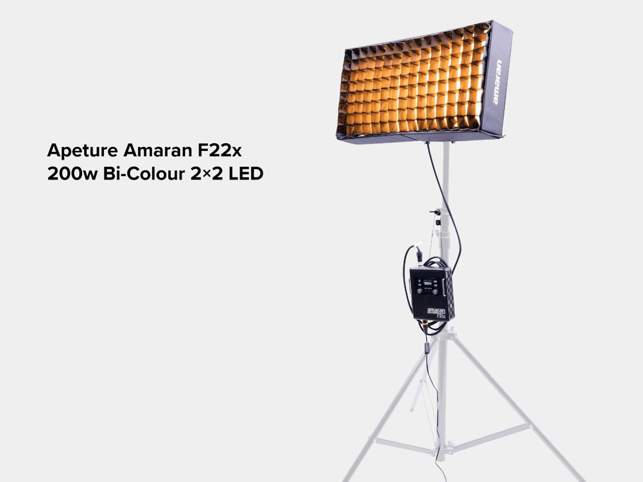 1x aputure amaran f21x bi-colour 2×1 led 