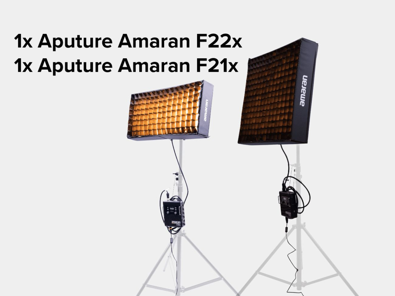 1x aputure amaran f22x, 1x aputure amaran f21x