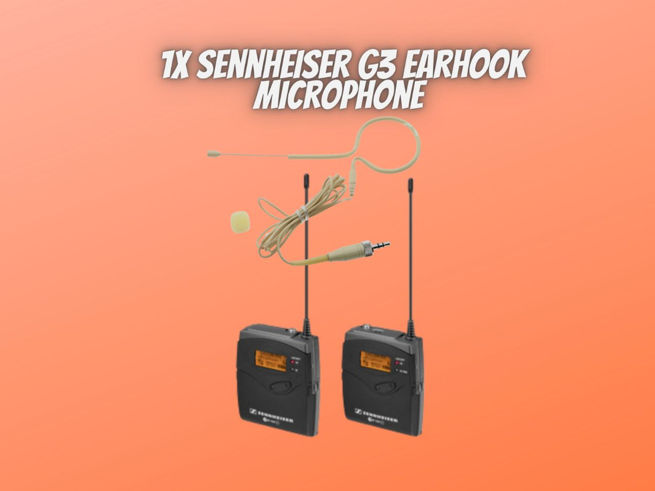 1x sennheiser g3 single earhook headset microphone head mic