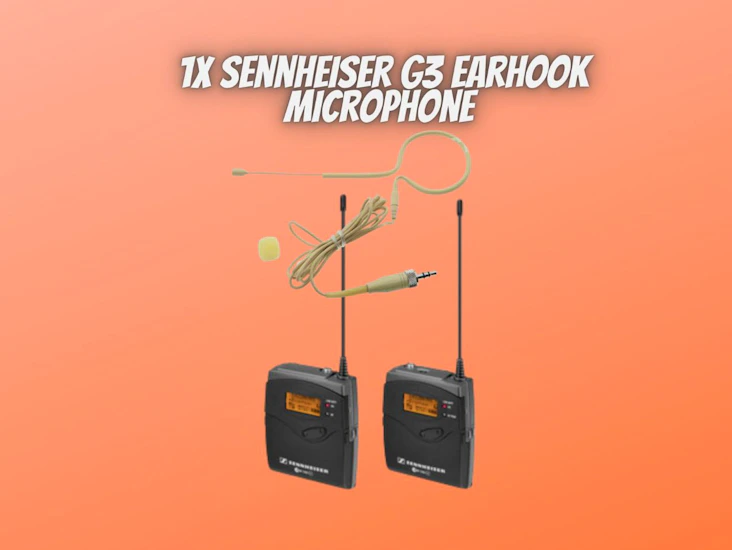 1x sennheiser g3 single earhook headset microphone head mic