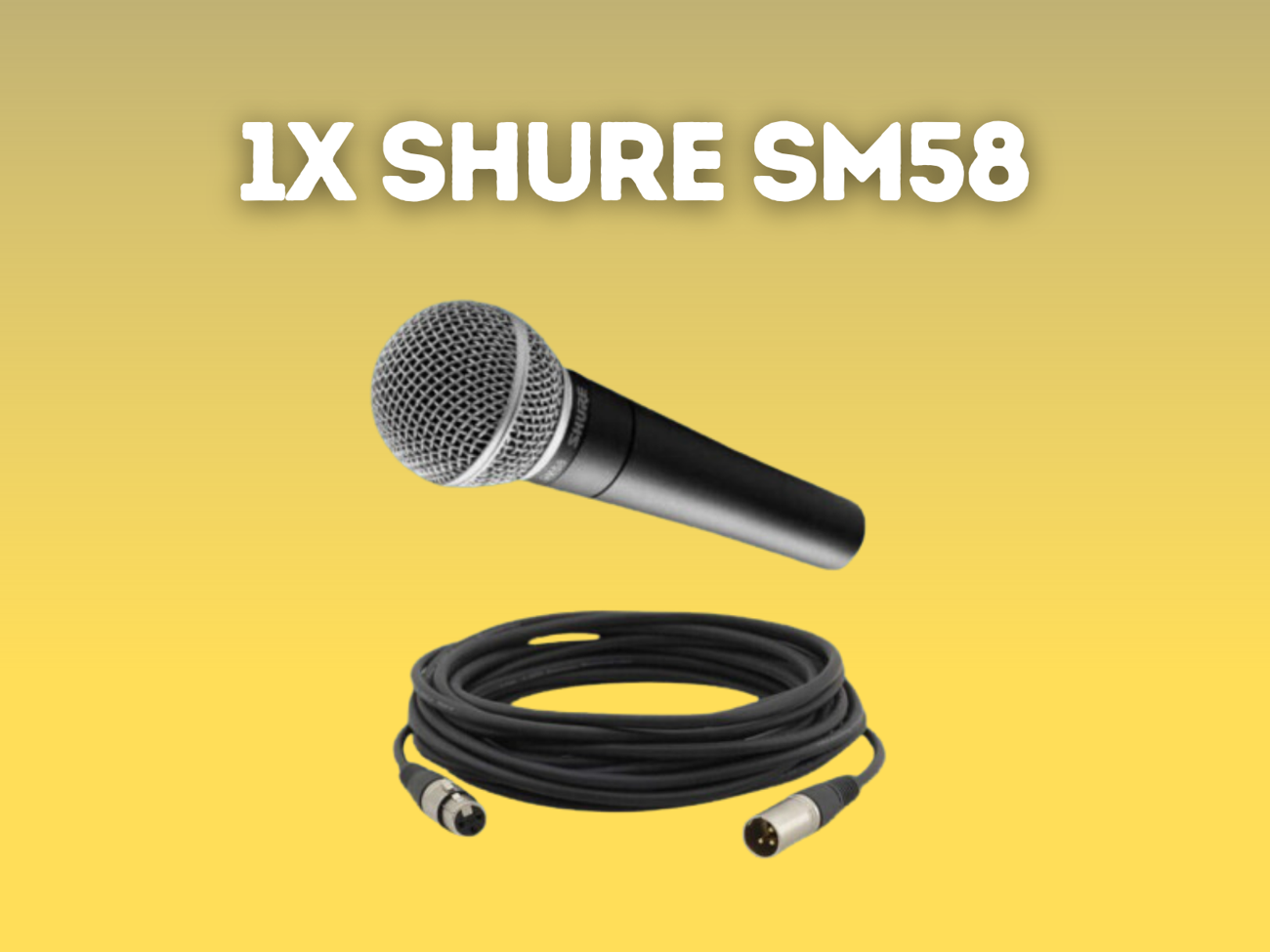 1x shure sm58 microphone + 5m xlr cable