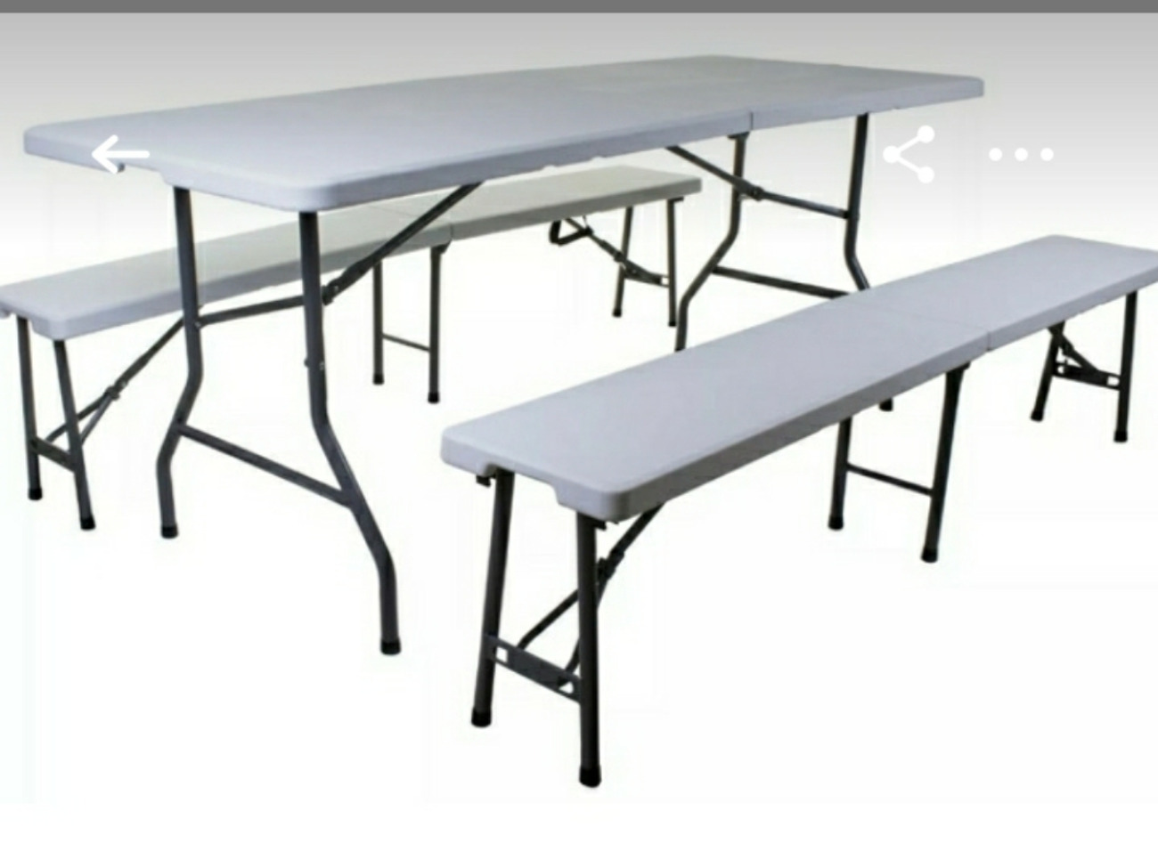 1x table and 1 x bench