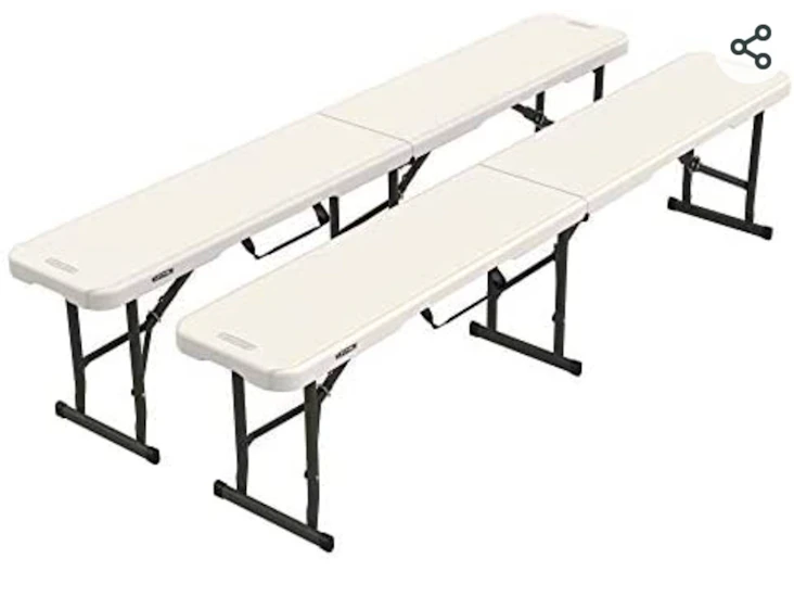 2 6ft folding benches. pick up from east london