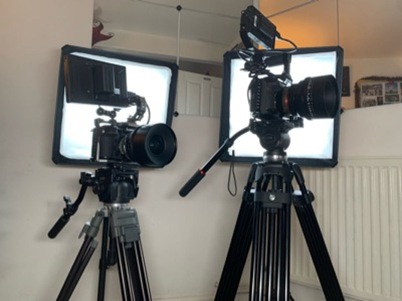 2 cam + 2 light interview bundle with 5 primes + tripods