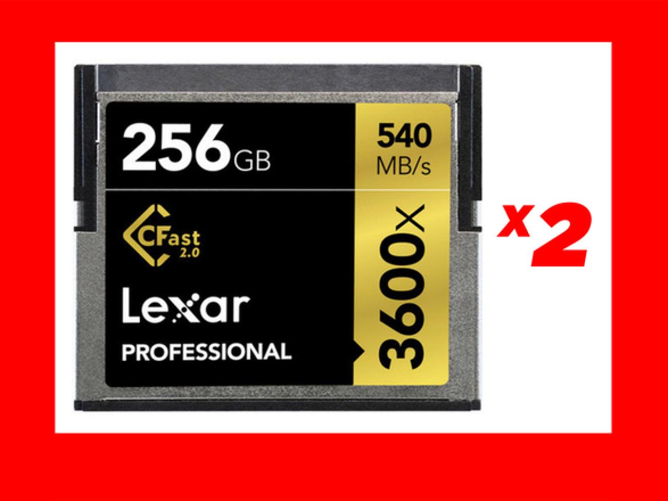 Rent (1) Lexar 256GB 3600x CFast 2.0 Card from Eric B for $24 - 34/day