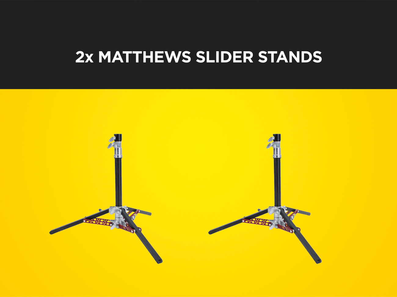2x matthews slider / dolly stands + 2x kupo baby ballhead 3/8" adapter