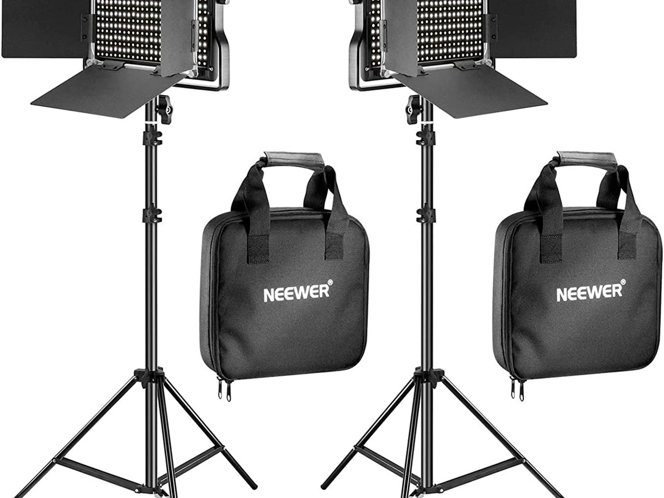 2 piece 660 led video light and stand kit