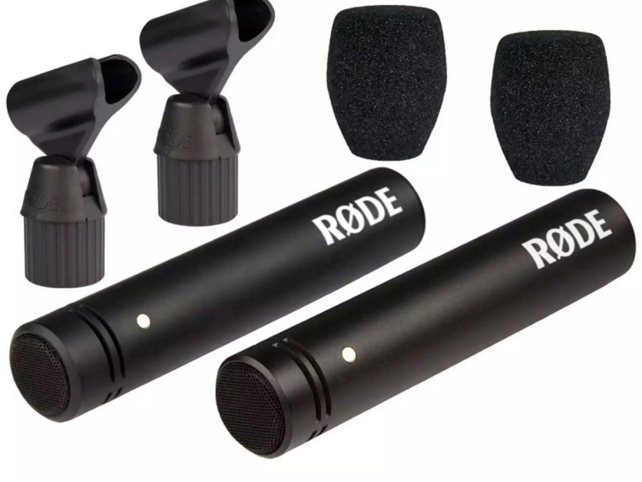 2 røde m5 condencer mics w/mount 