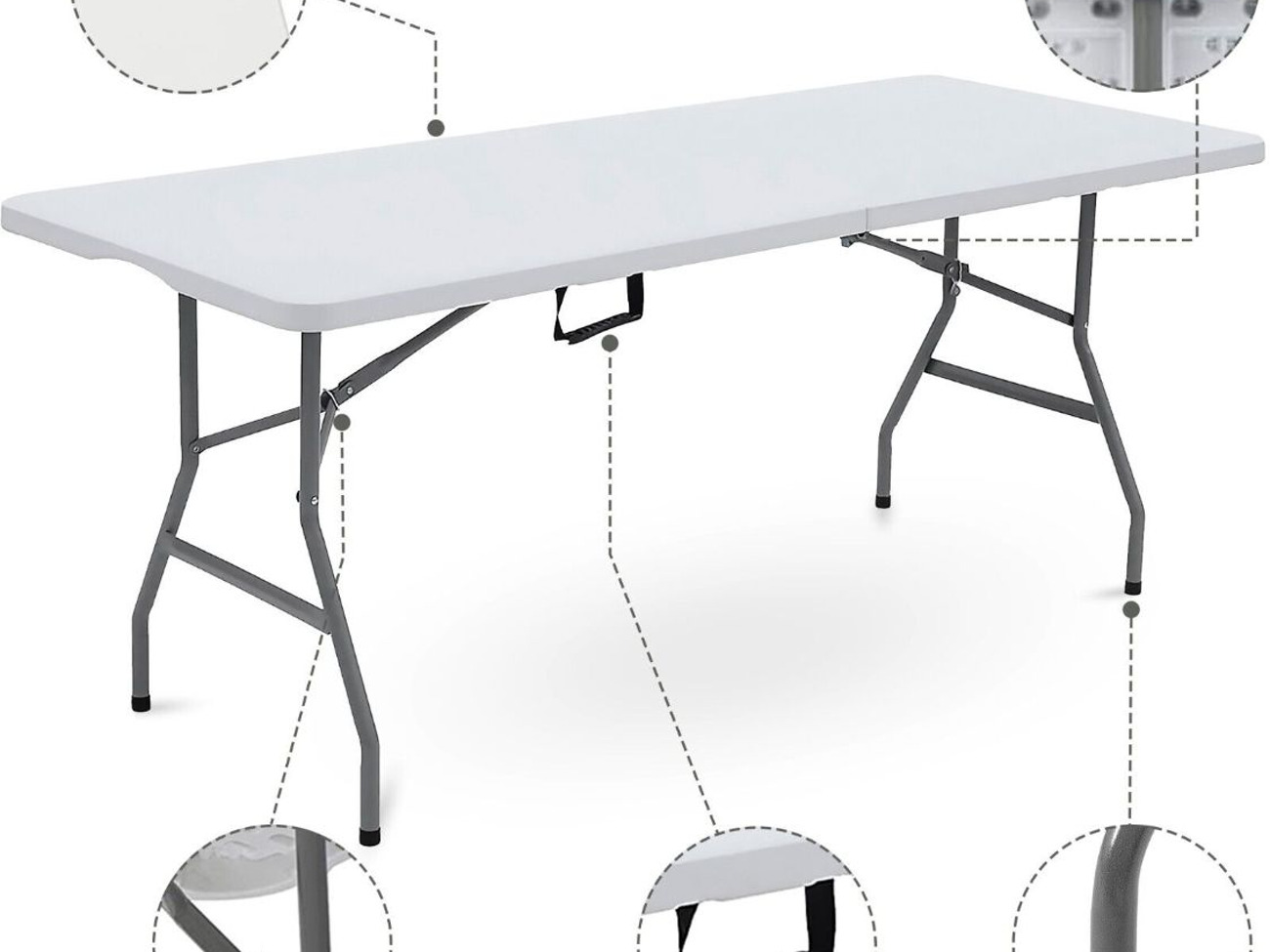 2 x 6ft heavy duty 1.8 meter folding table