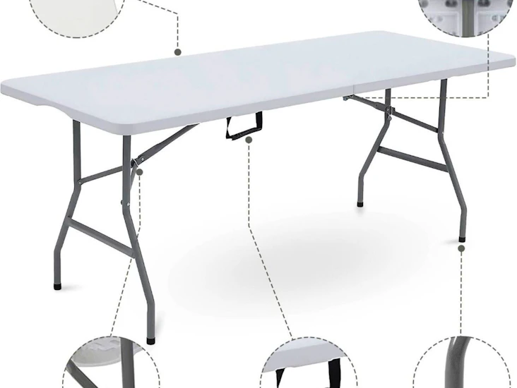 2 x 6ft heavy duty 1.8 meter folding table