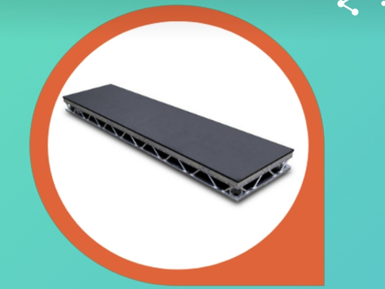 2 x 8ft x 2ft spacedeck staging