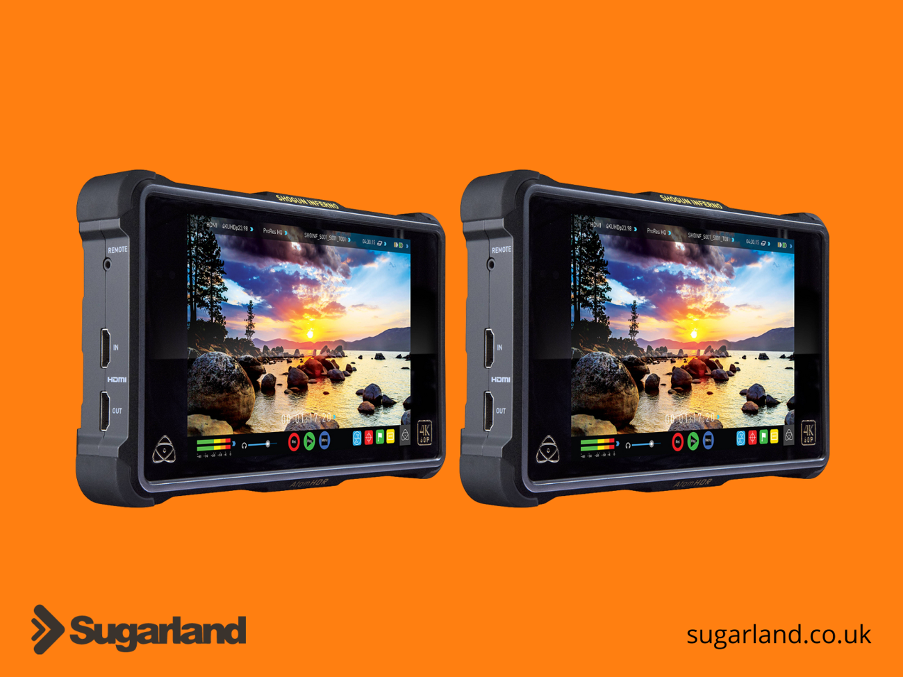 2 x atomos shogun inferno 4k monitor/recorder