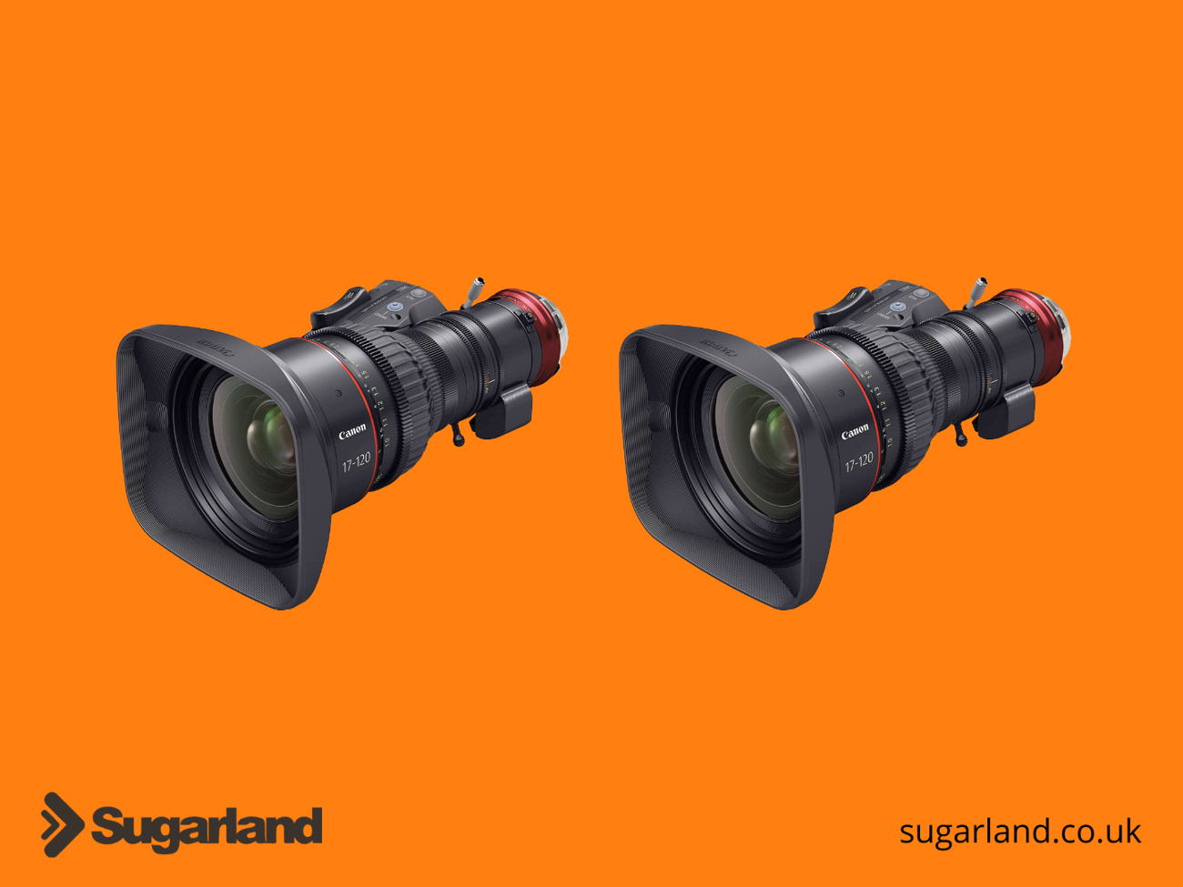 2 x canon cn7 17-120mm cine-servo zoom lenses (pl mount)