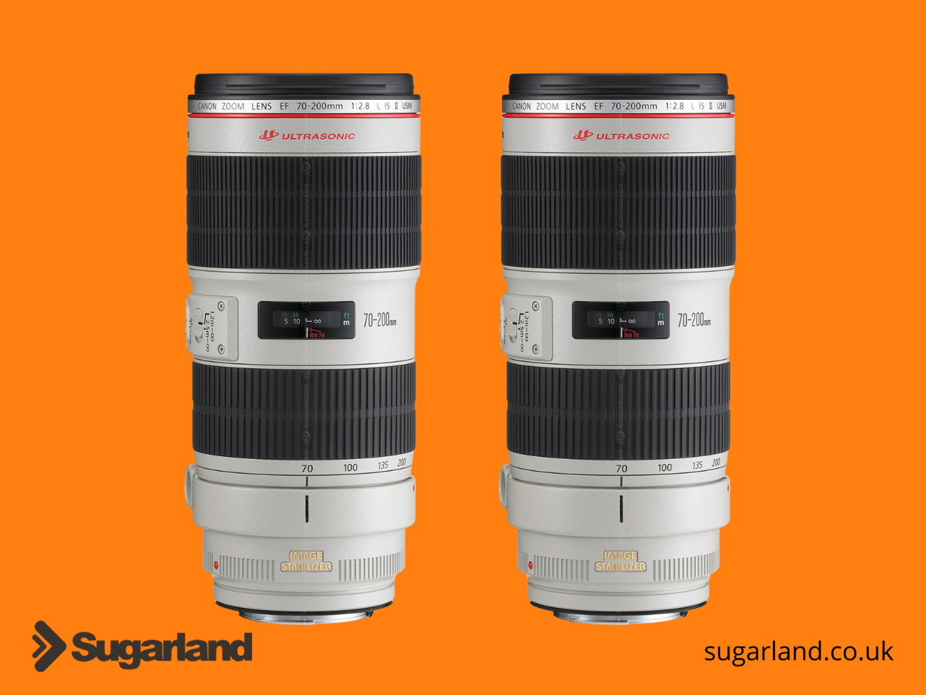 2 x canon ef 70-200mm f/2.8 zoom lens