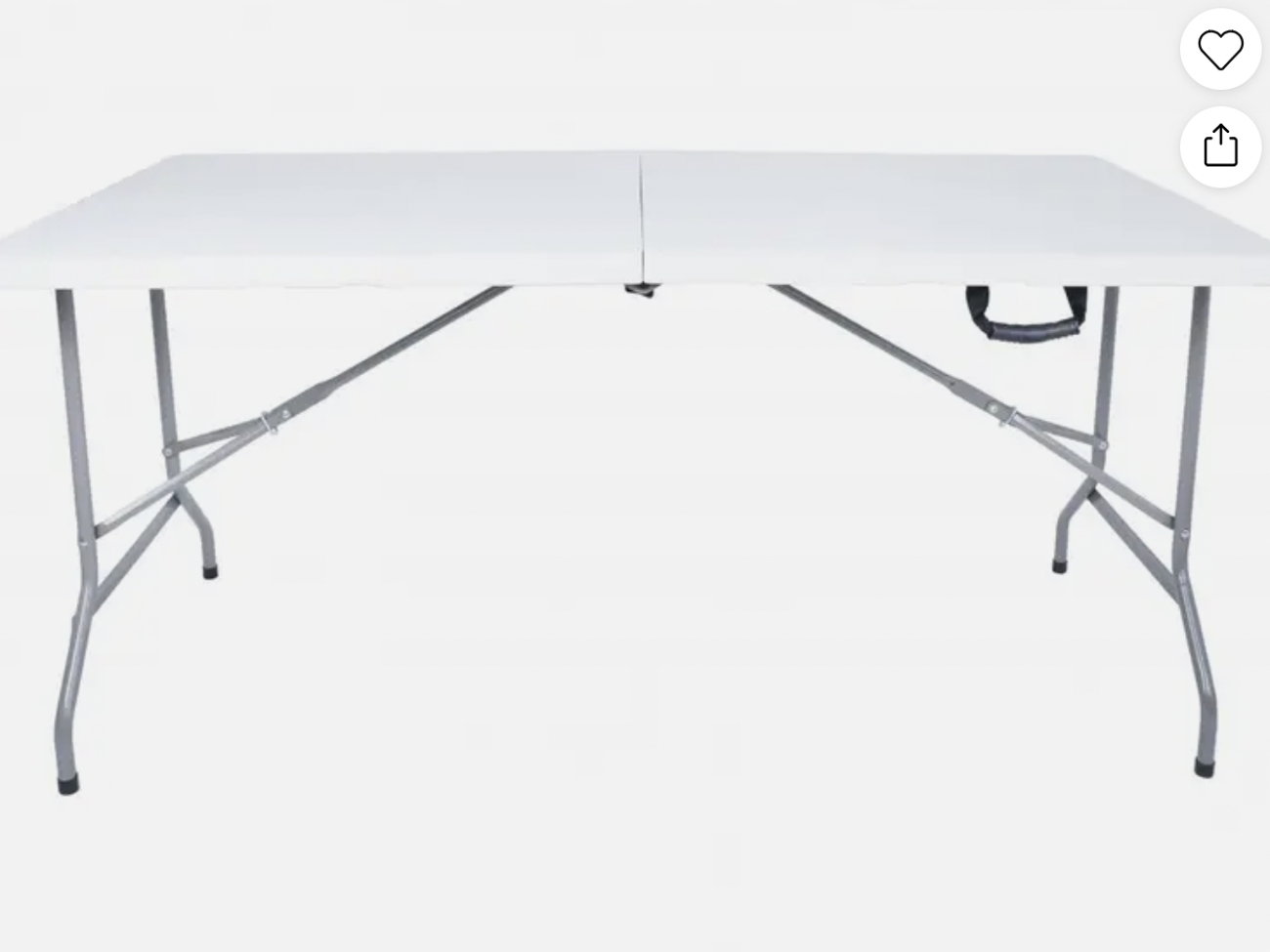 2 x folding 5ft white table