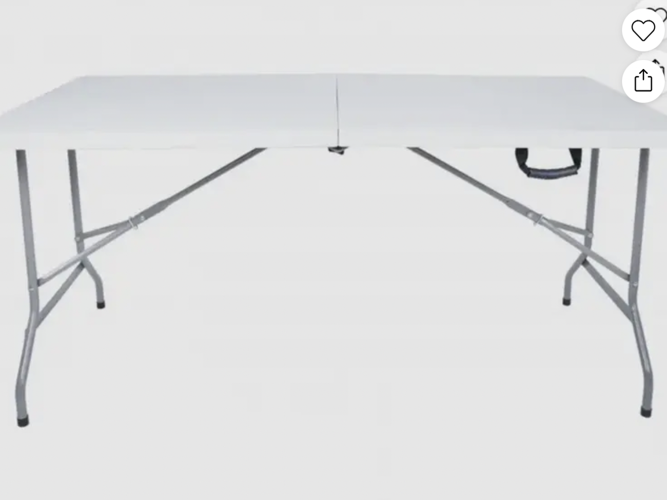 2 x folding 5ft white table